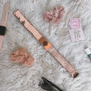 Vintage Flower Clasp Rose Copper and Silver Belt